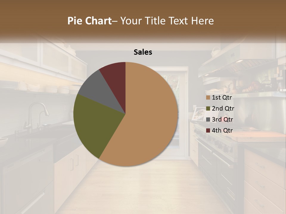 A Kitchen With A Stove Top Oven Sitting Under A Skylight PowerPoint Template