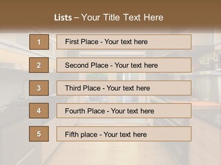 A Kitchen With A Stove Top Oven Sitting Under A Skylight PowerPoint Template