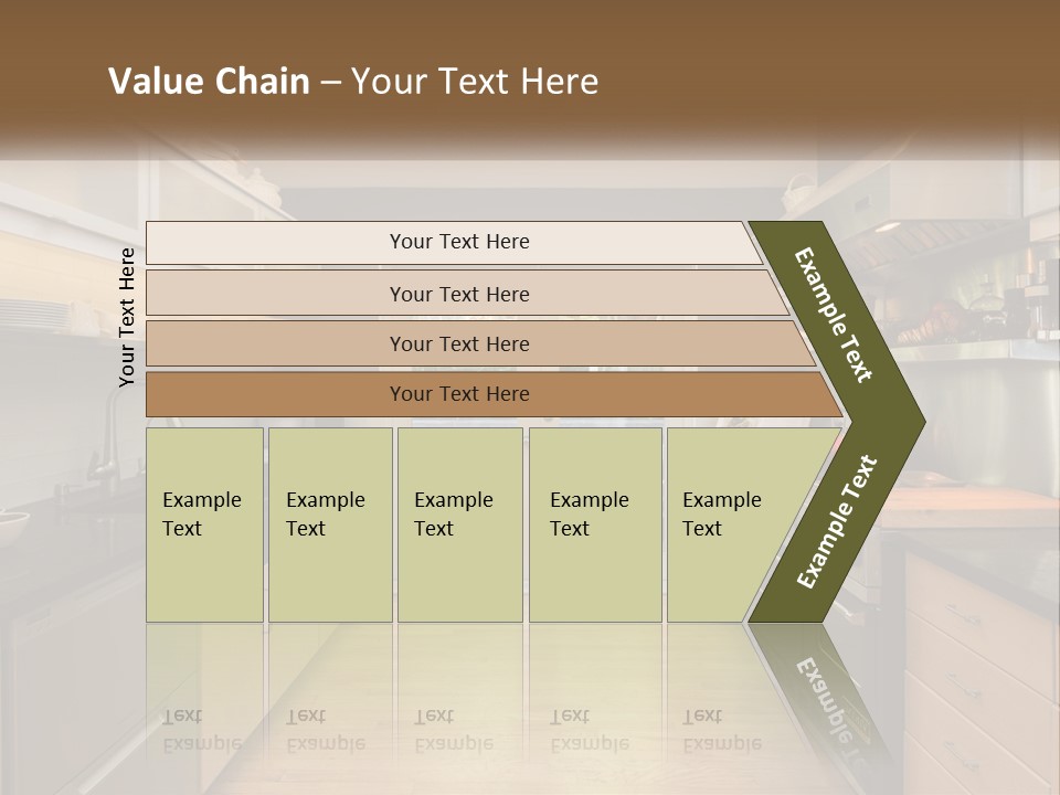 A Kitchen With A Stove Top Oven Sitting Under A Skylight PowerPoint Template