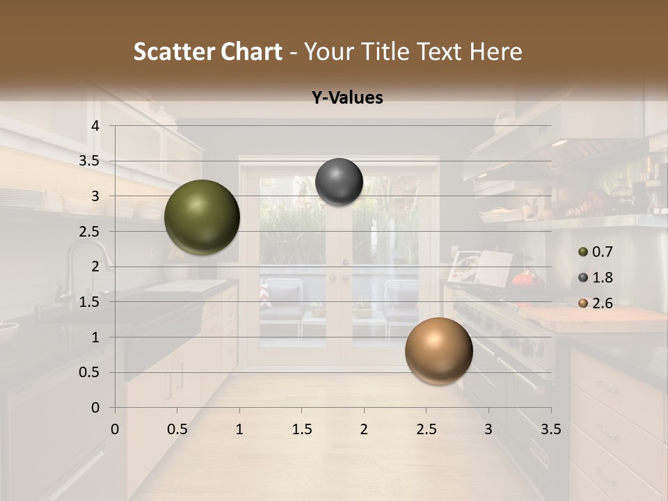 A Kitchen With A Stove Top Oven Sitting Under A Skylight PowerPoint Template