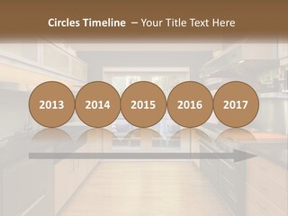 A Kitchen With A Stove Top Oven Sitting Under A Skylight PowerPoint Template