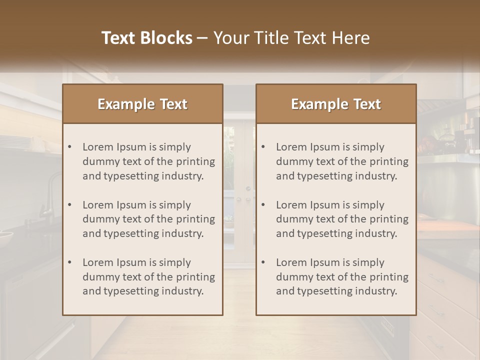 A Kitchen With A Stove Top Oven Sitting Under A Skylight PowerPoint Template