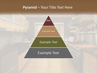 A Kitchen With A Stove Top Oven Sitting Under A Skylight PowerPoint Template