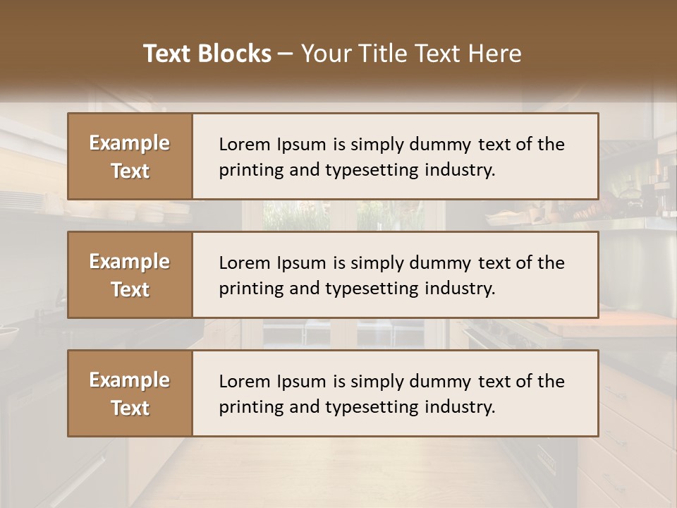 A Kitchen With A Stove Top Oven Sitting Under A Skylight PowerPoint Template