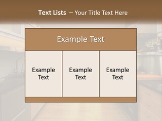 A Kitchen With A Stove Top Oven Sitting Under A Skylight PowerPoint Template