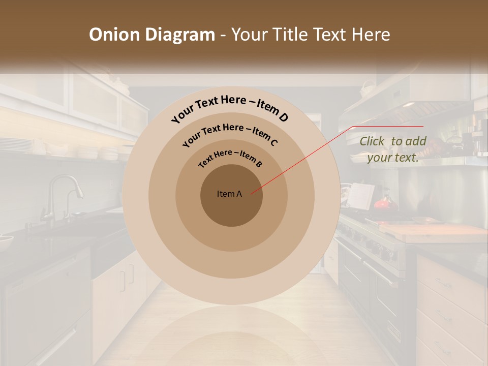 A Kitchen With A Stove Top Oven Sitting Under A Skylight PowerPoint Template