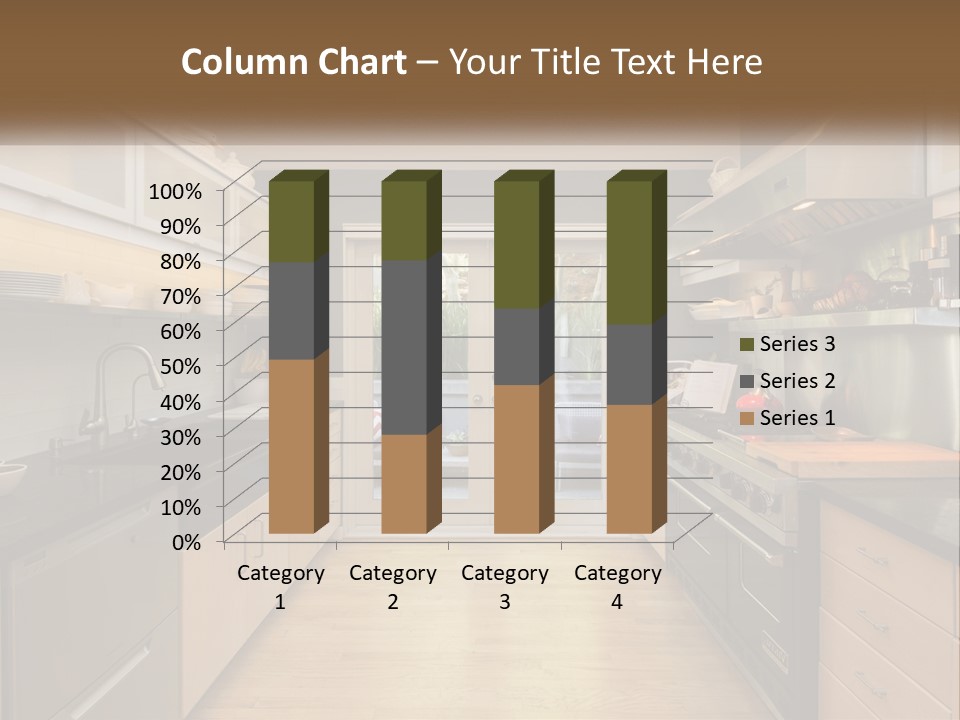 A Kitchen With A Stove Top Oven Sitting Under A Skylight PowerPoint Template