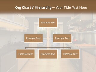 A Kitchen With A Stove Top Oven Sitting Under A Skylight PowerPoint Template