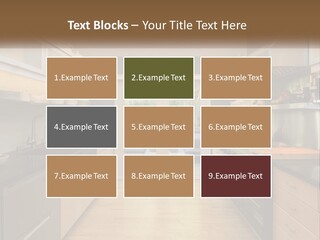 A Kitchen With A Stove Top Oven Sitting Under A Skylight PowerPoint Template