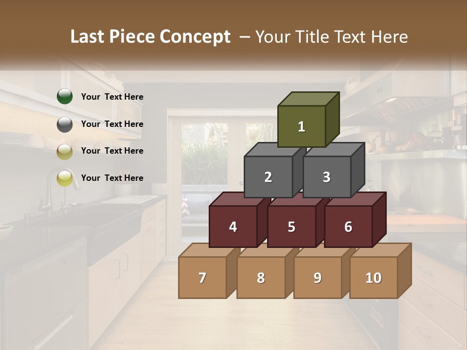 A Kitchen With A Stove Top Oven Sitting Under A Skylight PowerPoint Template