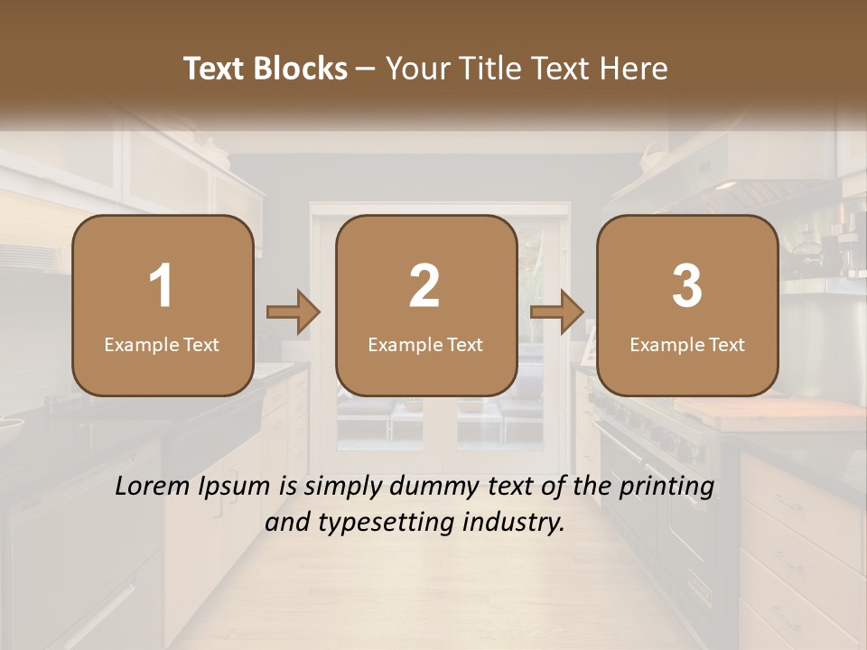 A Kitchen With A Stove Top Oven Sitting Under A Skylight PowerPoint Template