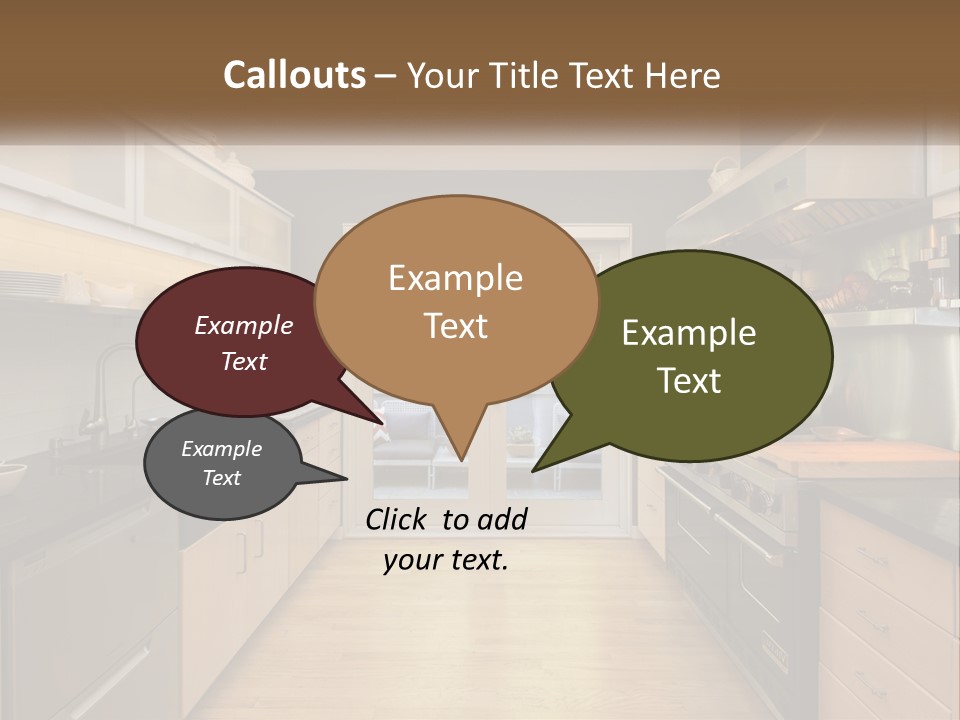 A Kitchen With A Stove Top Oven Sitting Under A Skylight PowerPoint Template