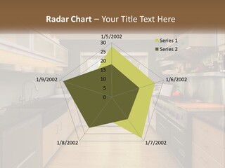 A Kitchen With A Stove Top Oven Sitting Under A Skylight PowerPoint Template