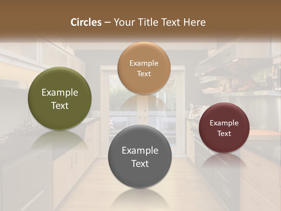 A Kitchen With A Stove Top Oven Sitting Under A Skylight PowerPoint Template