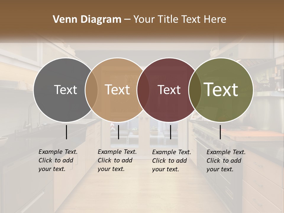 A Kitchen With A Stove Top Oven Sitting Under A Skylight PowerPoint Template