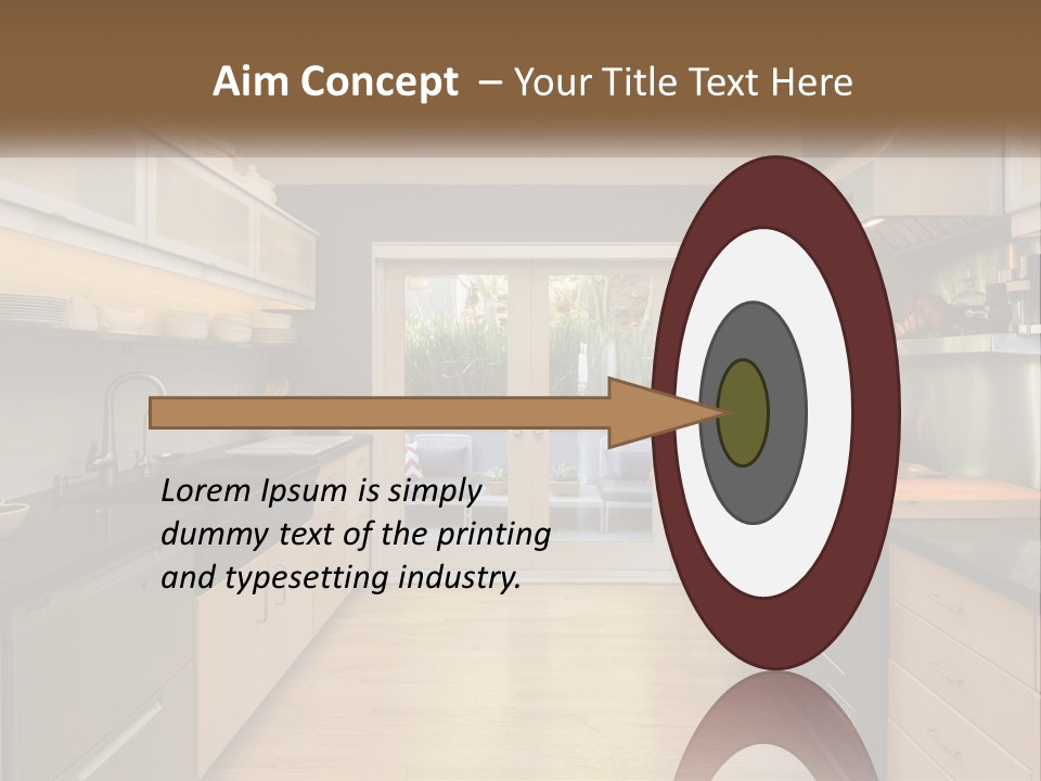 A Kitchen With A Stove Top Oven Sitting Under A Skylight PowerPoint Template