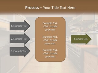 A Kitchen With A Stove Top Oven Sitting Under A Skylight PowerPoint Template