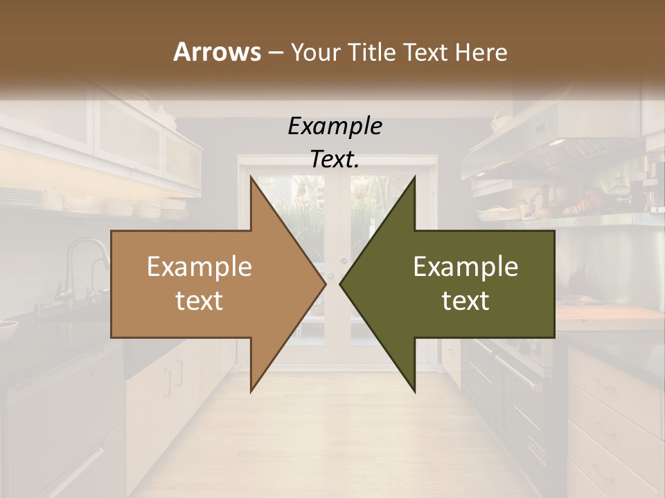 A Kitchen With A Stove Top Oven Sitting Under A Skylight PowerPoint Template