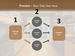A Kitchen With A Stove Top Oven Sitting Under A Skylight PowerPoint Template