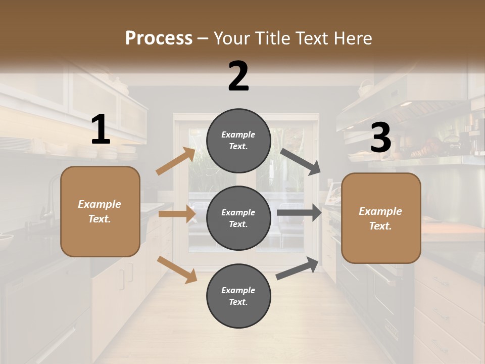 A Kitchen With A Stove Top Oven Sitting Under A Skylight PowerPoint Template