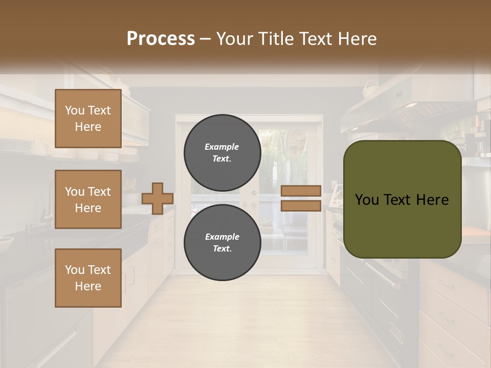 A Kitchen With A Stove Top Oven Sitting Under A Skylight PowerPoint Template