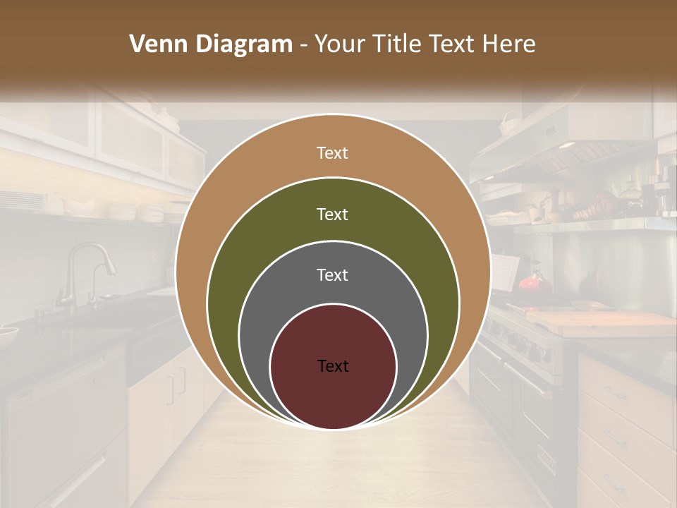 A Kitchen With A Stove Top Oven Sitting Under A Skylight PowerPoint Template