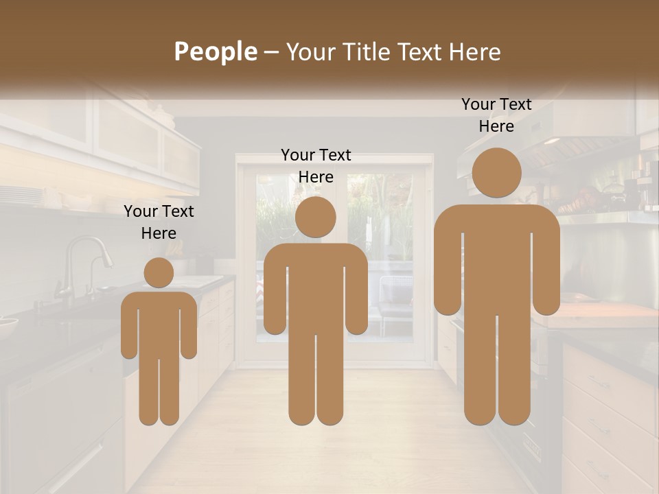 A Kitchen With A Stove Top Oven Sitting Under A Skylight PowerPoint Template