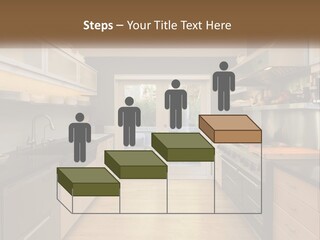 A Kitchen With A Stove Top Oven Sitting Under A Skylight PowerPoint Template