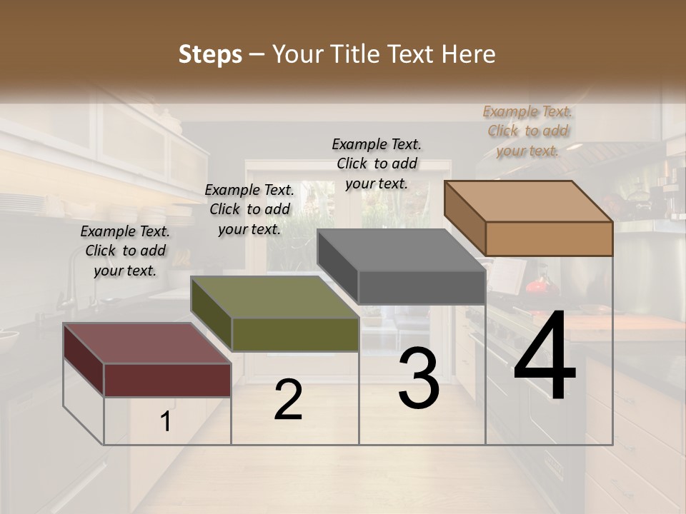 A Kitchen With A Stove Top Oven Sitting Under A Skylight PowerPoint Template