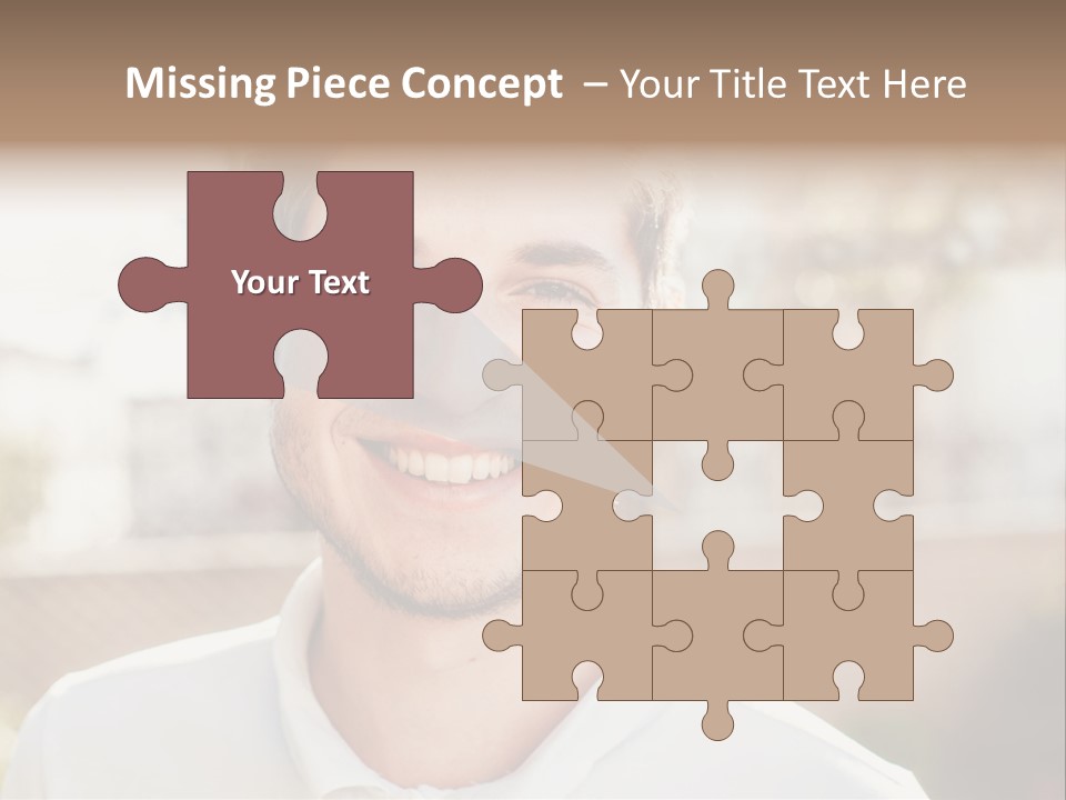 A Man With A Smile On His Face PowerPoint Template