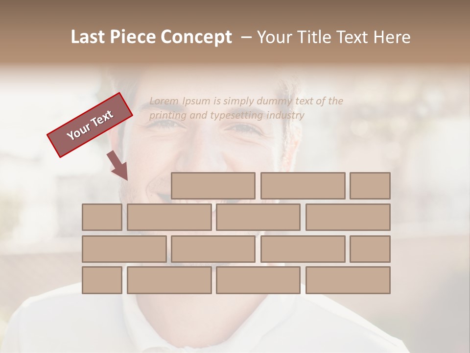 A Man With A Smile On His Face PowerPoint Template
