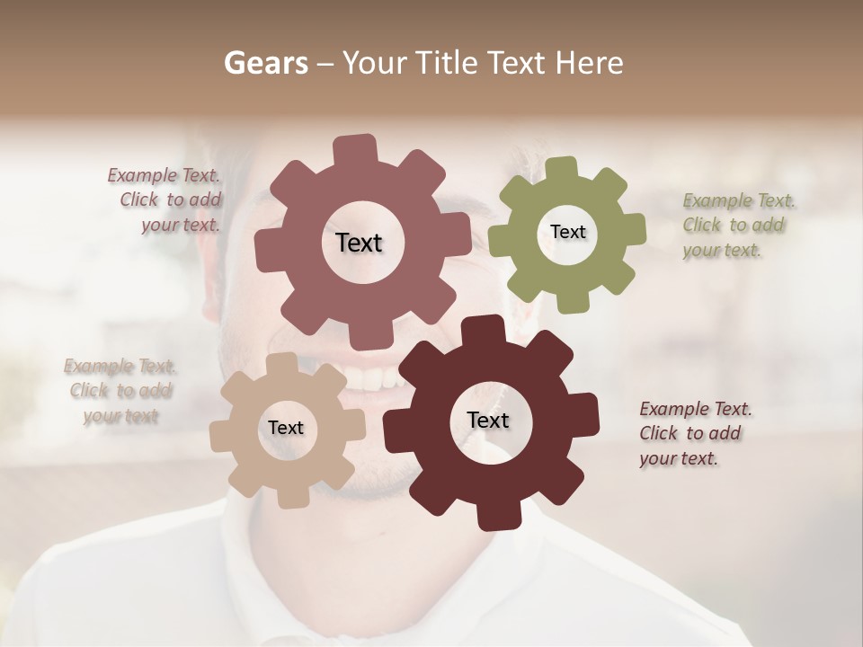 A Man With A Smile On His Face PowerPoint Template