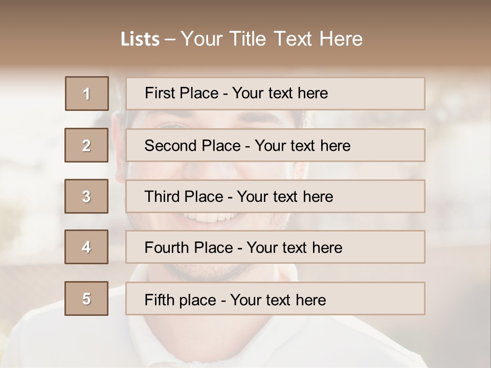 A Man With A Smile On His Face PowerPoint Template