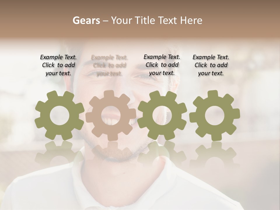 A Man With A Smile On His Face PowerPoint Template