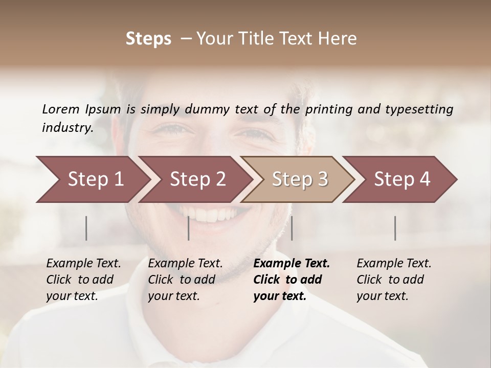 A Man With A Smile On His Face PowerPoint Template