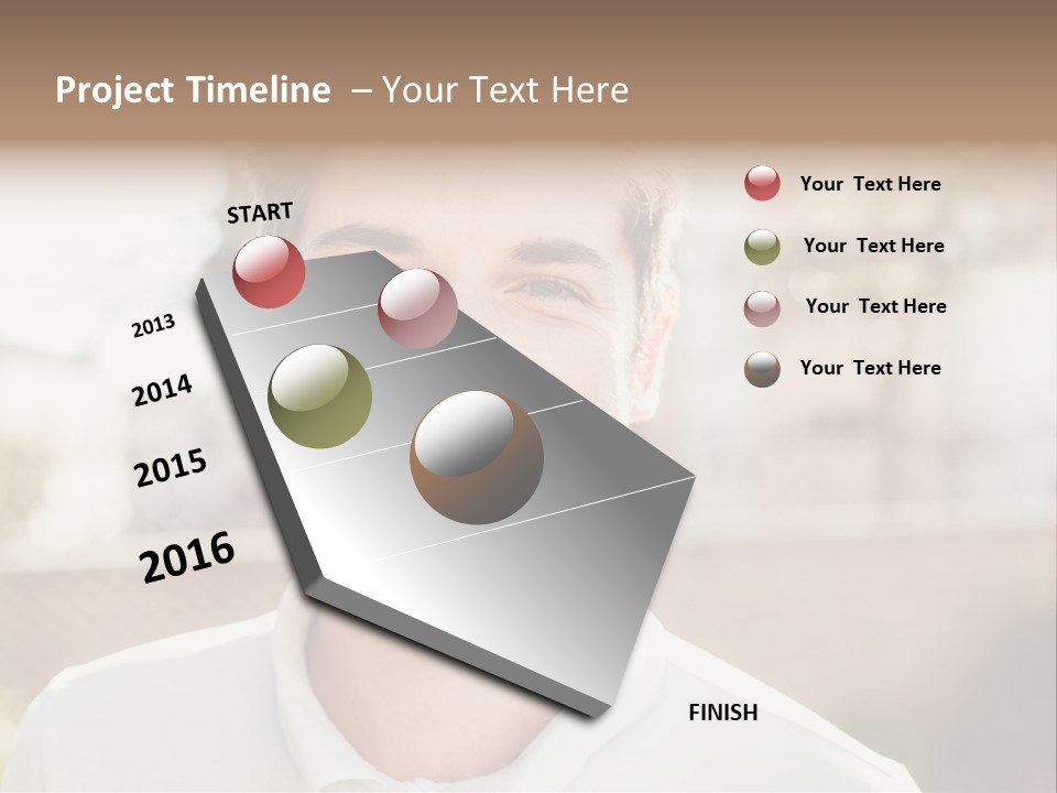 A Man With A Smile On His Face PowerPoint Template
