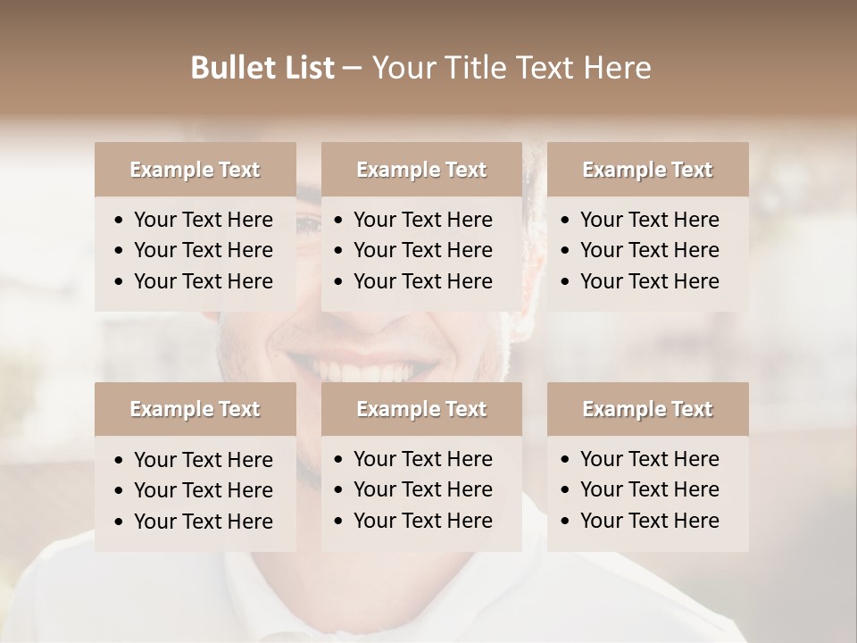 A Man With A Smile On His Face PowerPoint Template