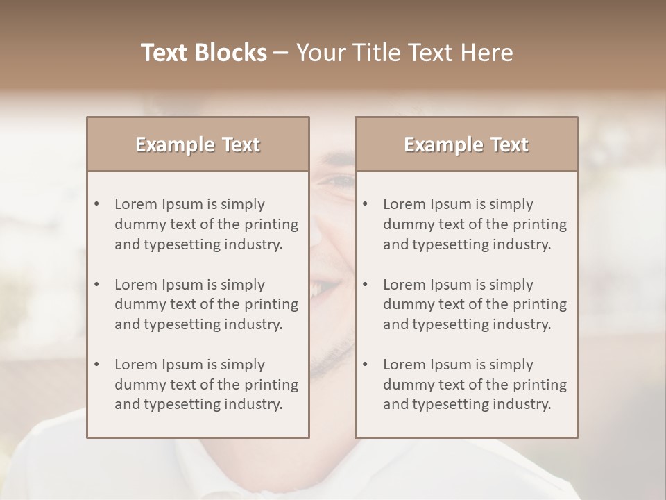 A Man With A Smile On His Face PowerPoint Template