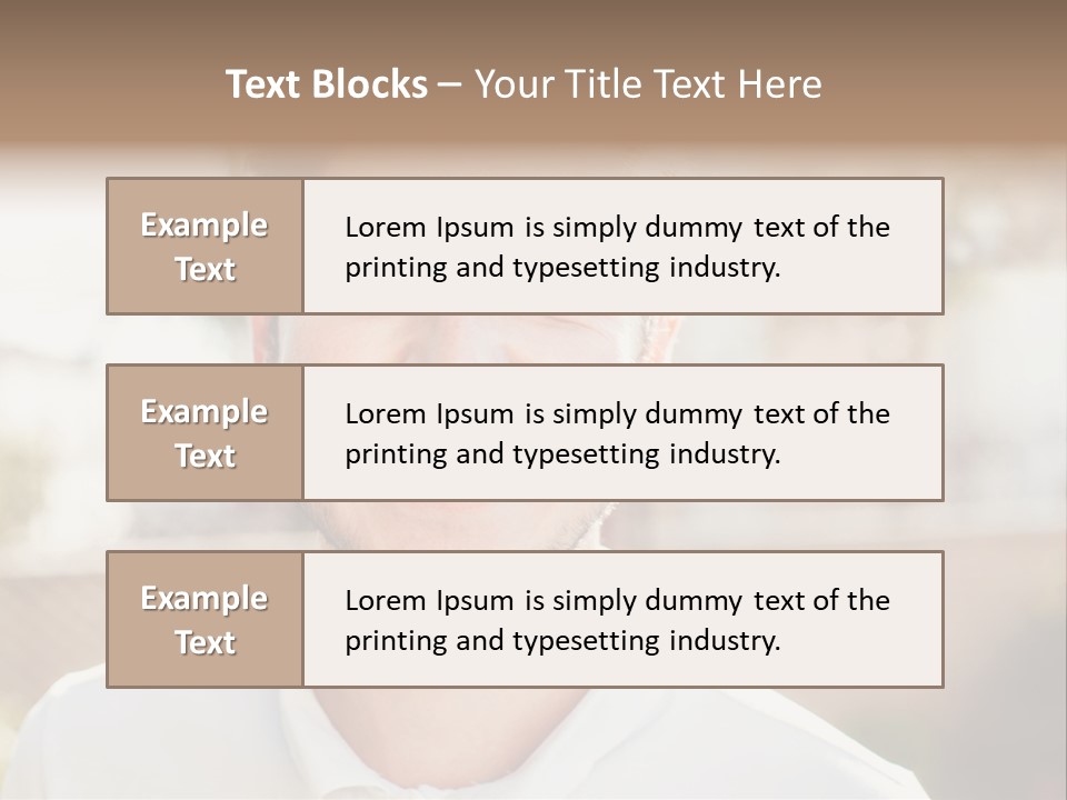 A Man With A Smile On His Face PowerPoint Template
