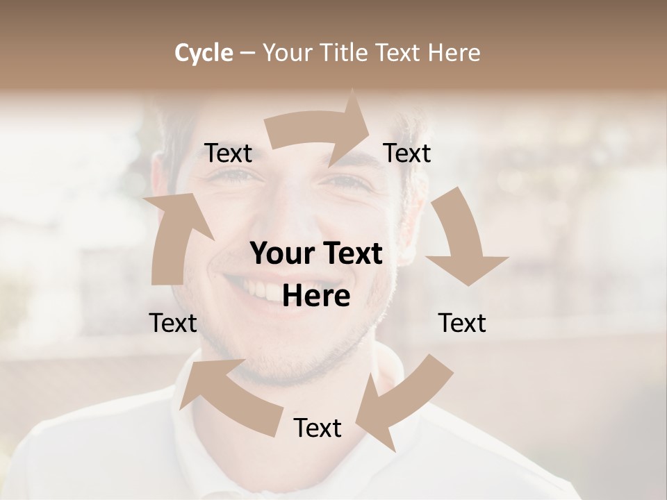 A Man With A Smile On His Face PowerPoint Template