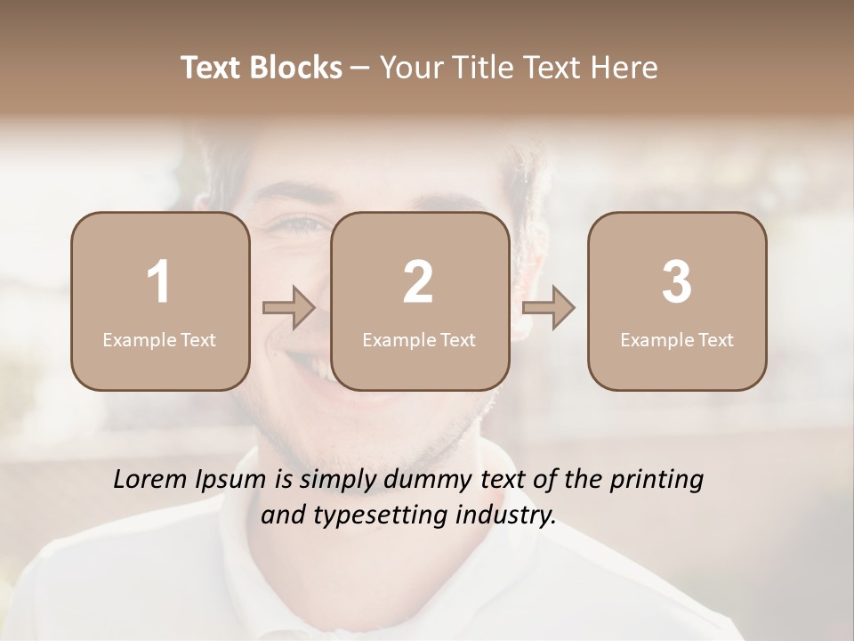 A Man With A Smile On His Face PowerPoint Template