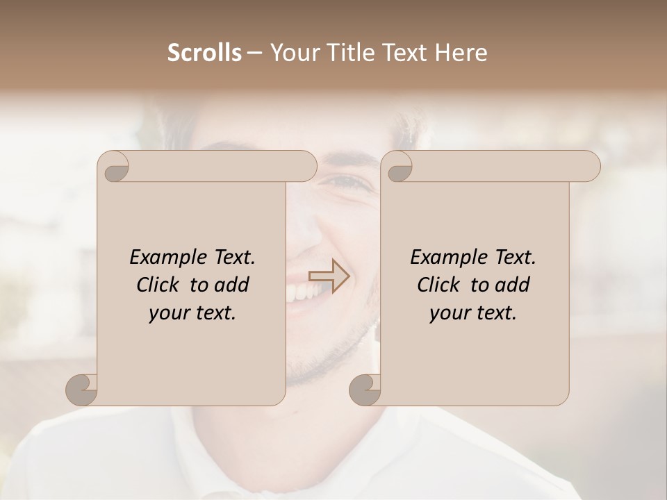 A Man With A Smile On His Face PowerPoint Template
