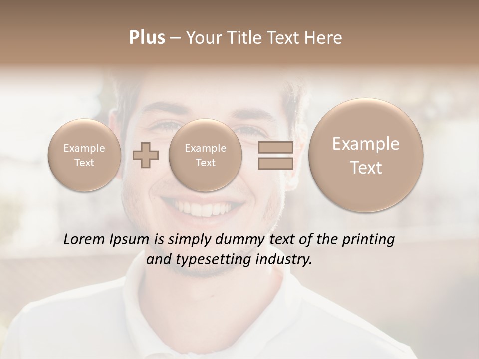 A Man With A Smile On His Face PowerPoint Template