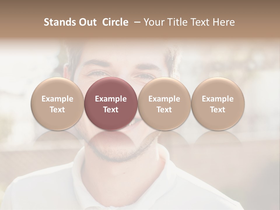A Man With A Smile On His Face PowerPoint Template