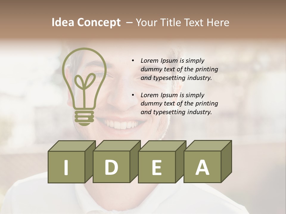 A Man With A Smile On His Face PowerPoint Template