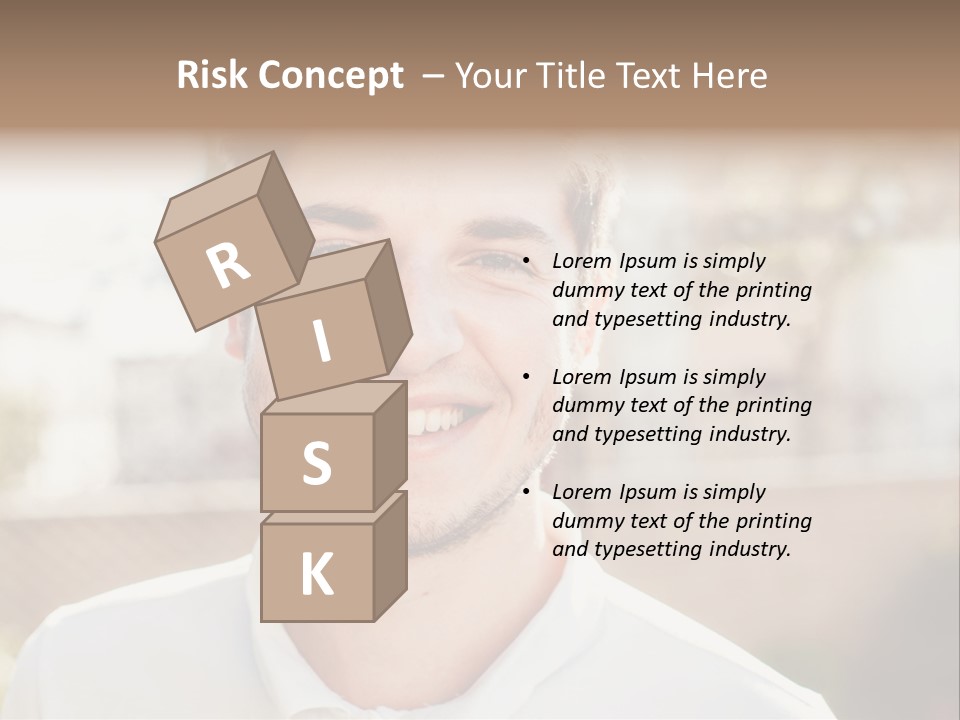 A Man With A Smile On His Face PowerPoint Template