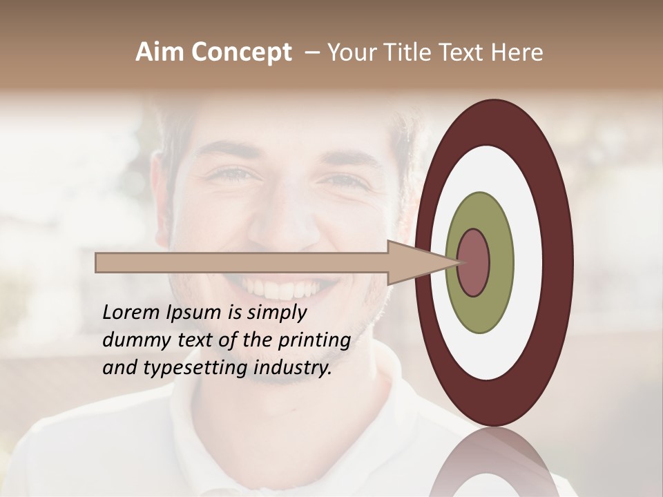 A Man With A Smile On His Face PowerPoint Template