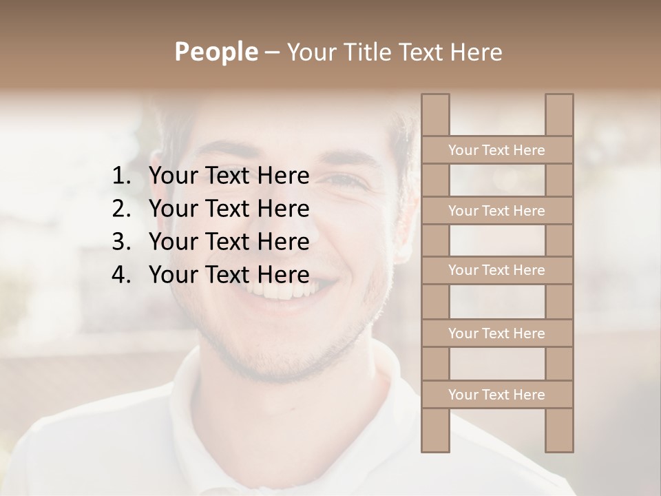 A Man With A Smile On His Face PowerPoint Template