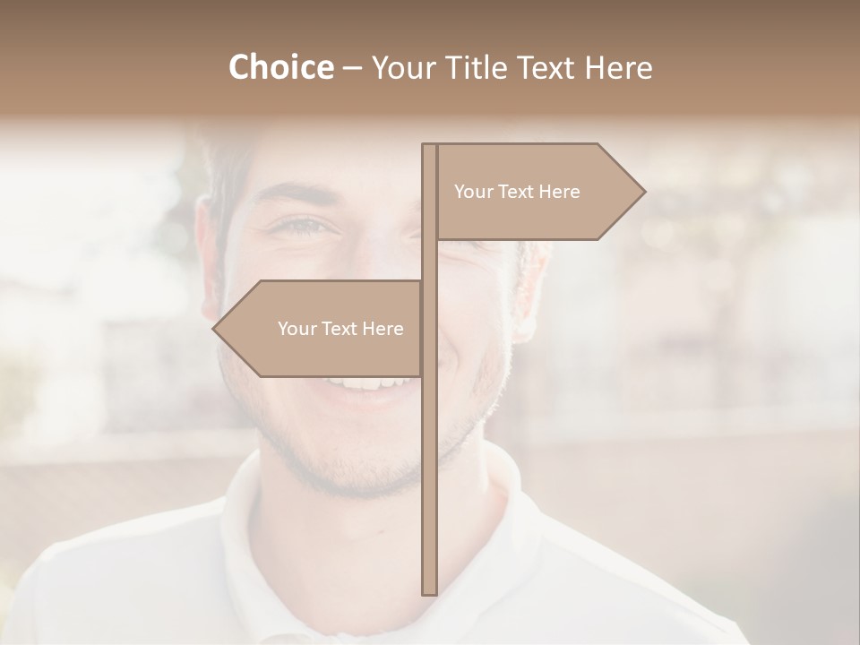 A Man With A Smile On His Face PowerPoint Template