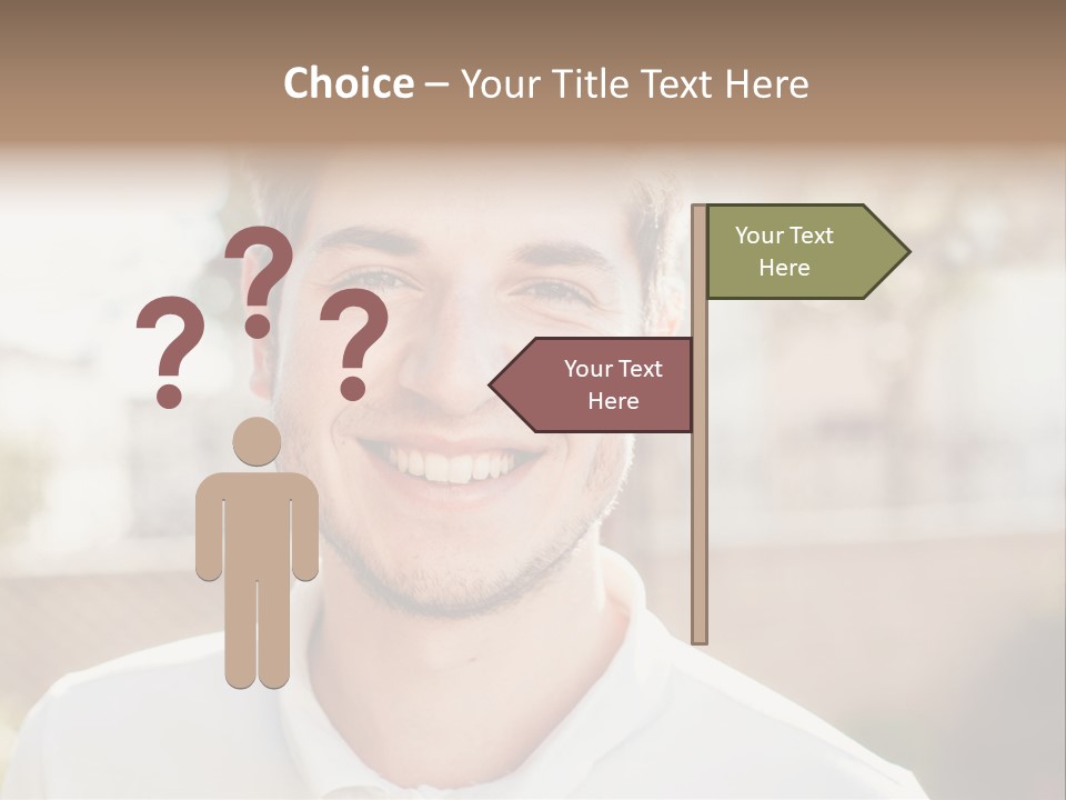A Man With A Smile On His Face PowerPoint Template